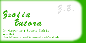 zsofia butora business card
