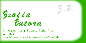 zsofia butora business card